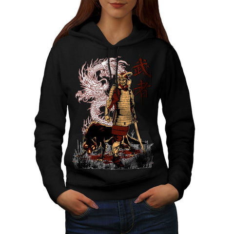 Japan Dragon Wolf Womens Hoodie