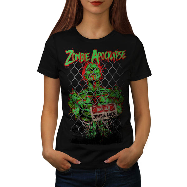Danger Zombie Area Womens T-Shirt