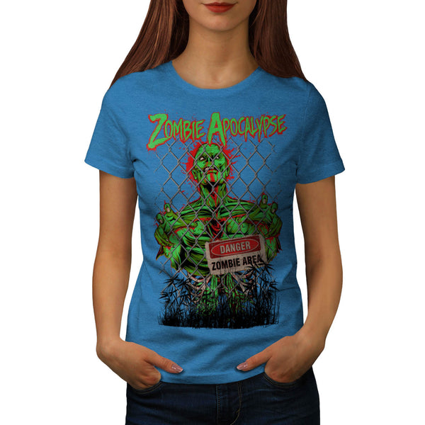 Danger Zombie Area Womens T-Shirt