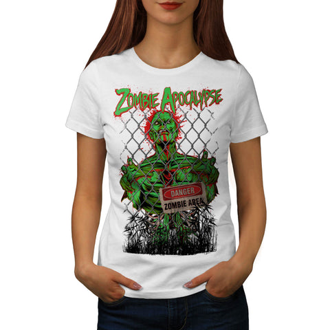 Danger Zombie Area Womens T-Shirt