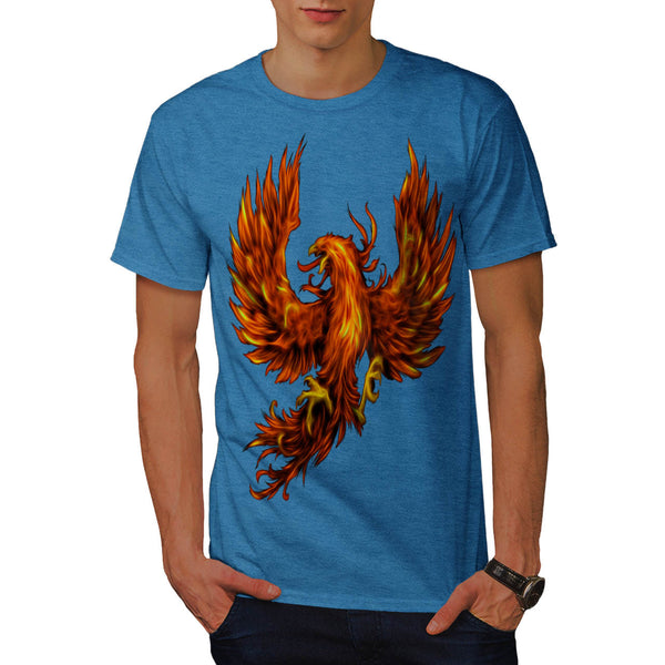 Fire Flaming Eagle Mens T-Shirt