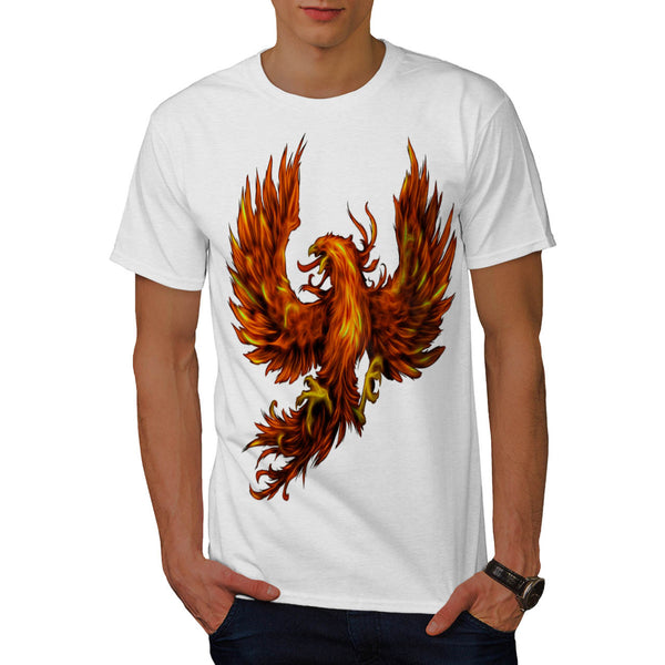 Fire Flaming Eagle Mens T-Shirt