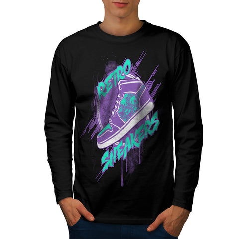 Retro Sneakers Urban Mens Long Sleeve T-Shirt