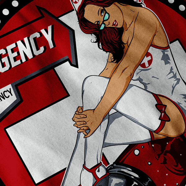 Sexy Nurse Emergency Womens T-Shirt
