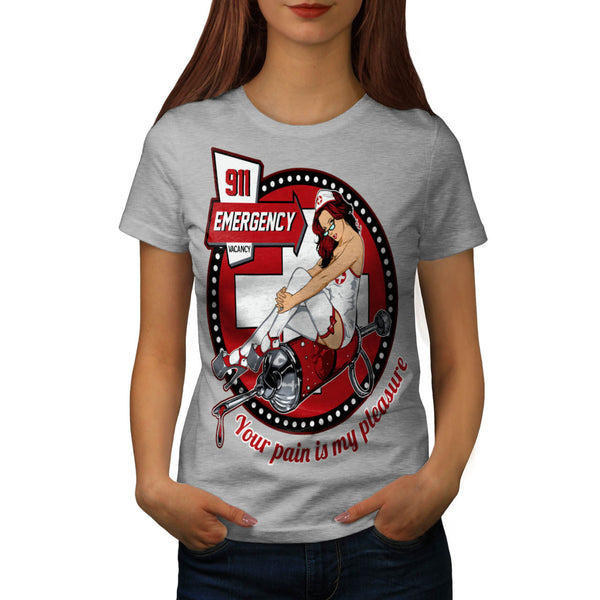 Sexy Nurse Emergency Womens T-Shirt