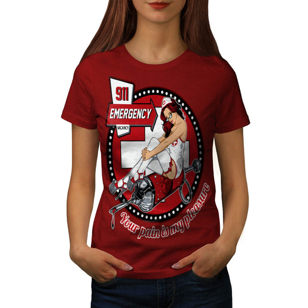 Sexy Nurse Emergency Womens T-Shirt