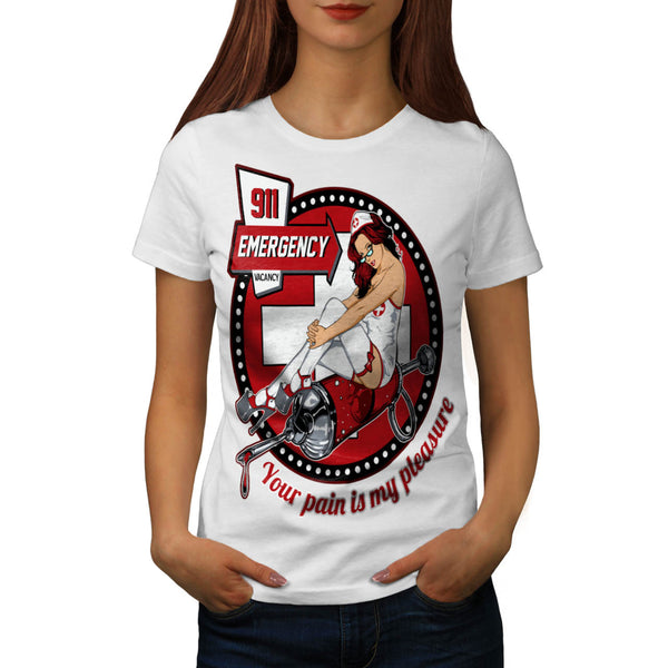 Sexy Nurse Emergency Womens T-Shirt