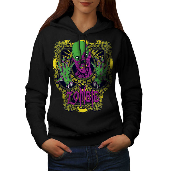 Zombie Horror Attack Womens Hoodie