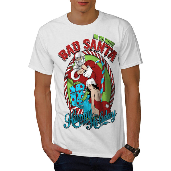 Bad Santa Happy Xmas Mens T-Shirt