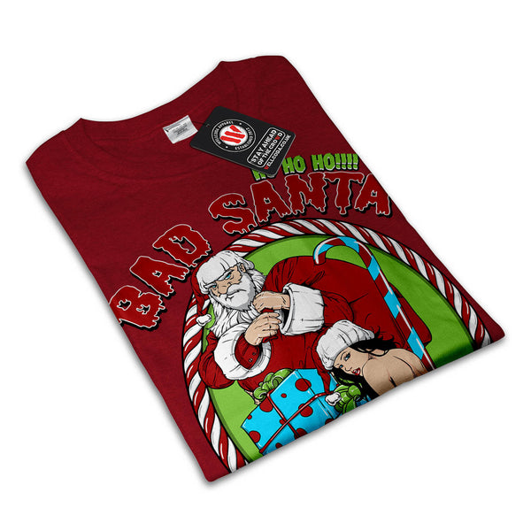 Bad Santa Happy Xmas Womens T-Shirt