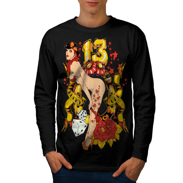 Lucky Number 13 Lady Mens Long Sleeve T-Shirt