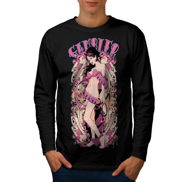 Gambler Luck Lust USA Mens Long Sleeve T-Shirt