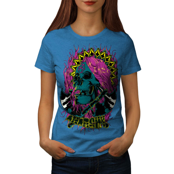 Anarchy Blade Skull Womens T-Shirt