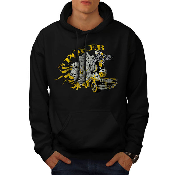 Poker Face Casino USA Mens Hoodie