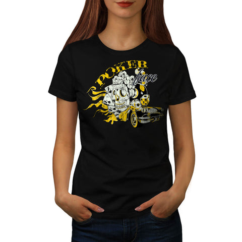 Poker Face Casino USA Womens T-Shirt
