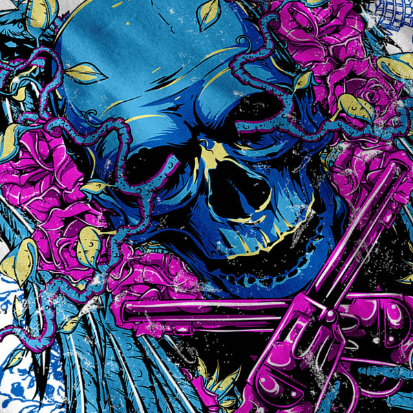 Killer Skull Gun Fear Mens T-Shirt