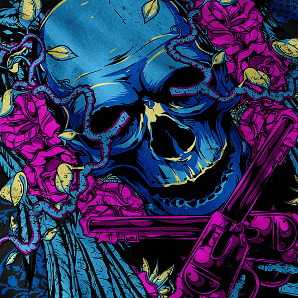 Killer Skull Gun Fear Womens Hoodie