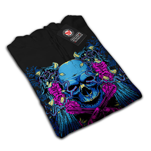 Killer Skull Gun Fear Mens Hoodie