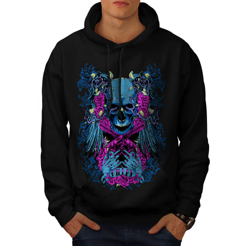 Killer Skull Gun Fear Mens Hoodie