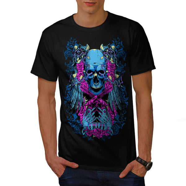 Killer Skull Gun Fear Mens T-Shirt