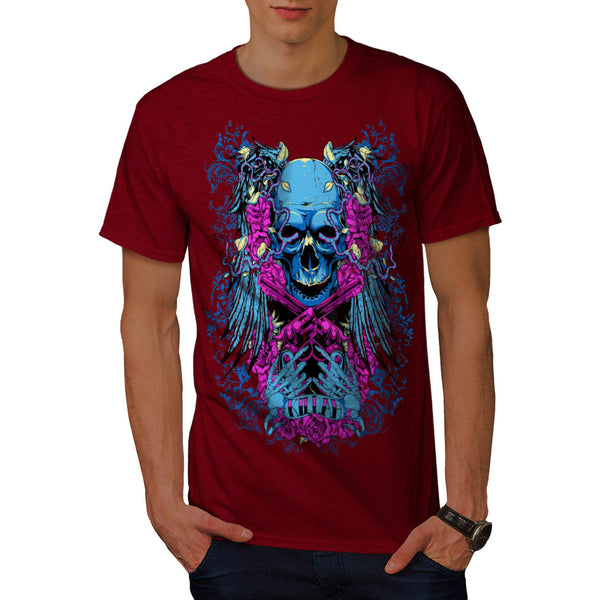 Killer Skull Gun Fear Mens T-Shirt