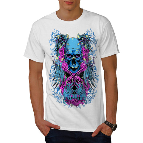 Killer Skull Gun Fear Mens T-Shirt