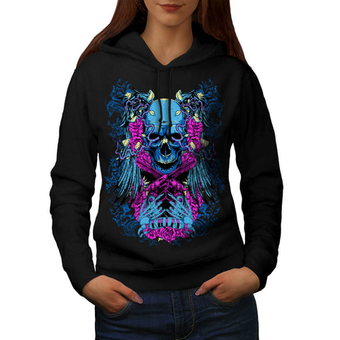 Killer Skull Gun Fear Womens Hoodie