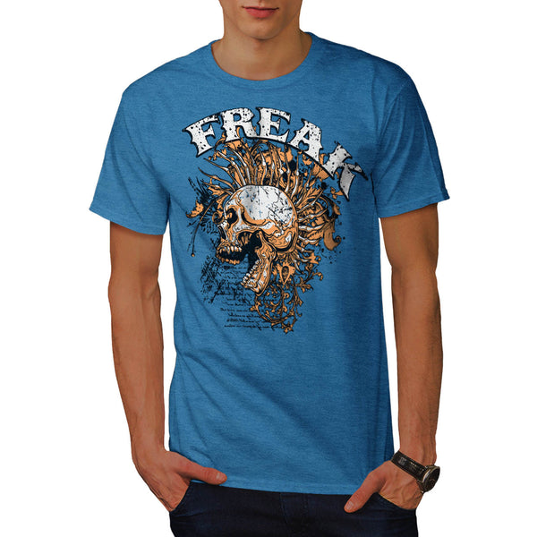 Freak Skull Screaming Mens T-Shirt