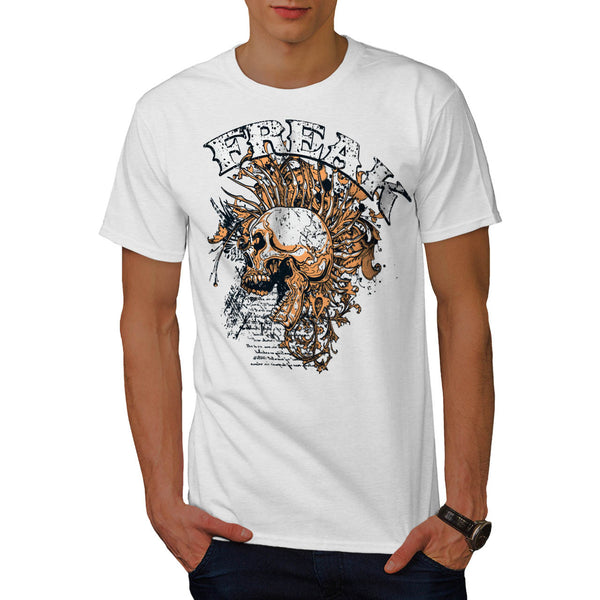 Freak Skull Screaming Mens T-Shirt