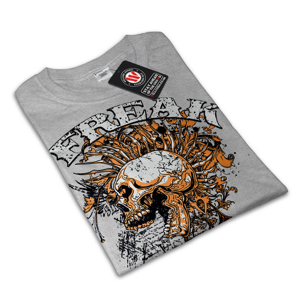 Freak Skull Screaming Mens T-Shirt