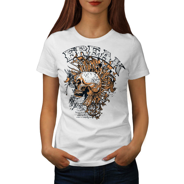 Freak Skull Screaming Womens T-Shirt