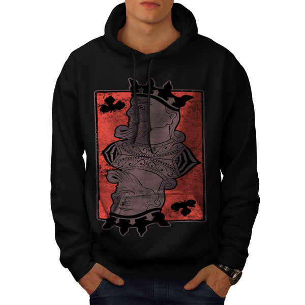 King of Clubs Card Mens Hoodie