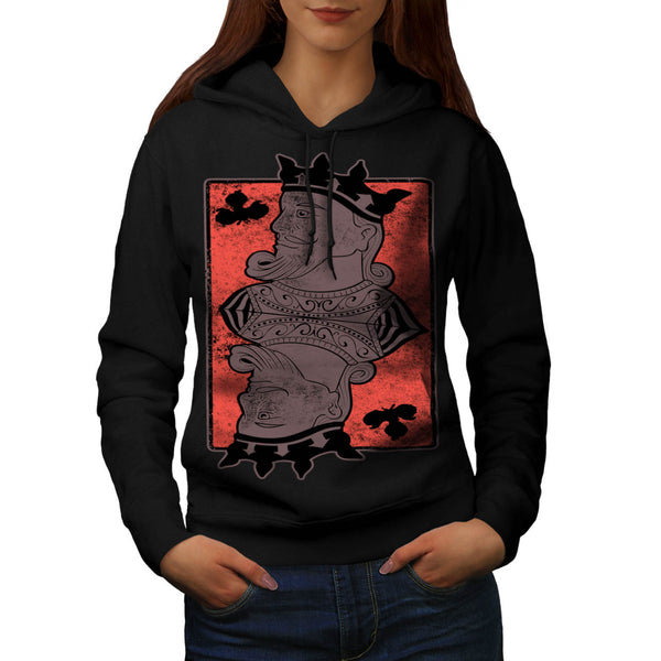 King of Clubs Card Womens Hoodie