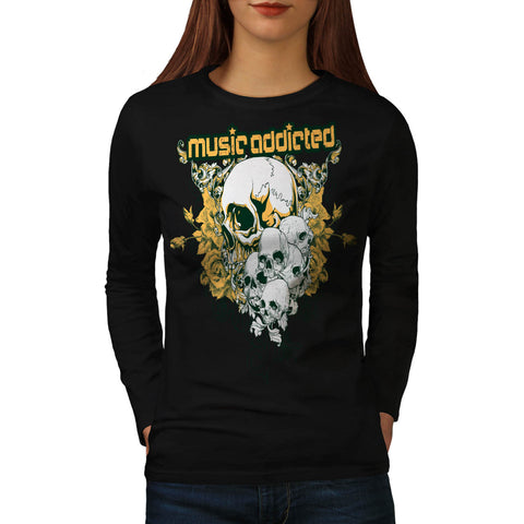 Music Addicted Cult Womens Long Sleeve T-Shirt