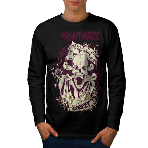 Nightmare Street Bone Mens Long Sleeve T-Shirt