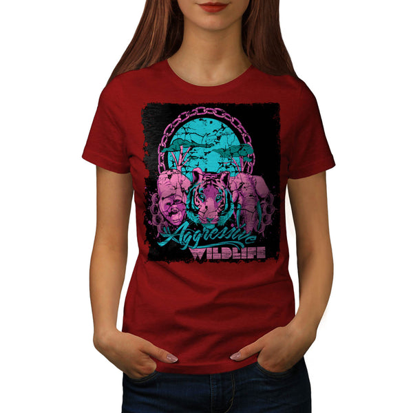 Aggressive Wild Life Womens T-Shirt