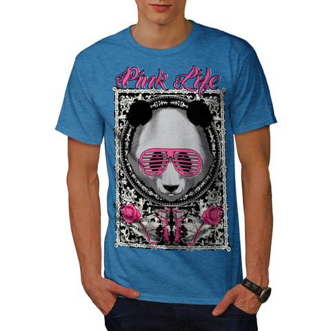 Pink Life Dream Panda Mens T-Shirt