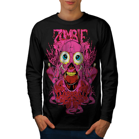 Zombie Horror Flesh Mens Long Sleeve T-Shirt
