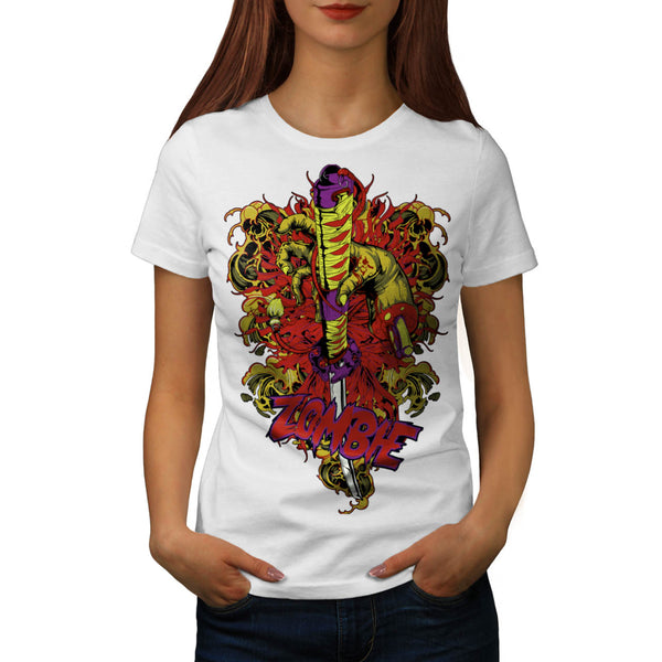 Zombie Sword Rising Womens T-Shirt