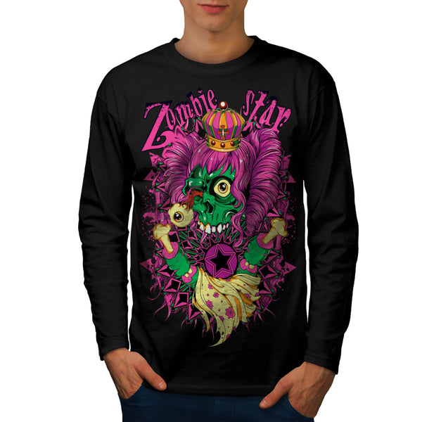 Zombie Queen Star Eye Mens Long Sleeve T-Shirt