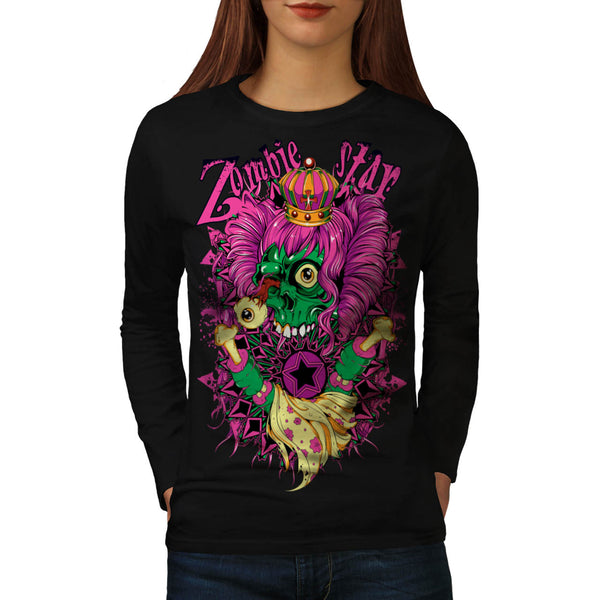 Zombie Queen Star Eye Womens Long Sleeve T-Shirt