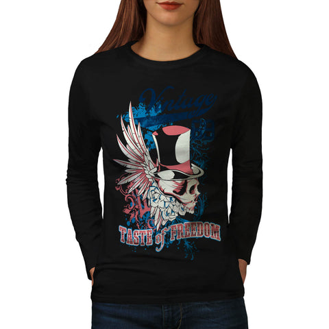 Vintage Taste Freedom Womens Long Sleeve T-Shirt