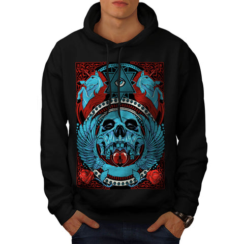 Illuminati Skull Myth Mens Hoodie