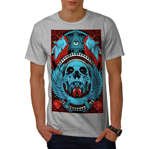 Illuminati Skull Myth Mens T-Shirt