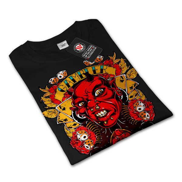 Gamble Sin City Devil Mens Long Sleeve T-Shirt