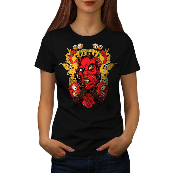 Gamble Sin City Devil Womens T-Shirt