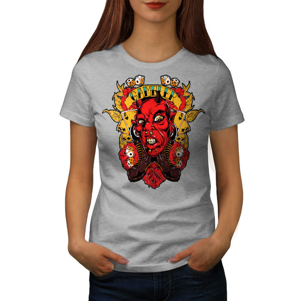 Gamble Sin City Devil Womens T-Shirt