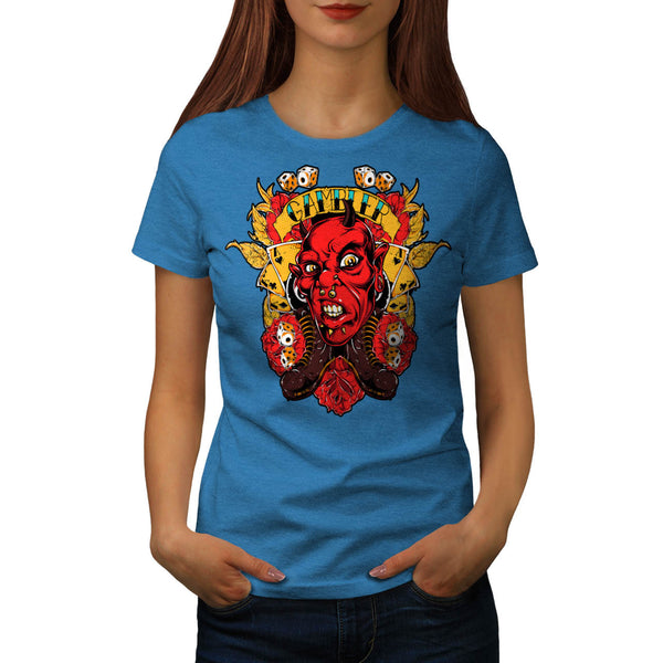 Gamble Sin City Devil Womens T-Shirt