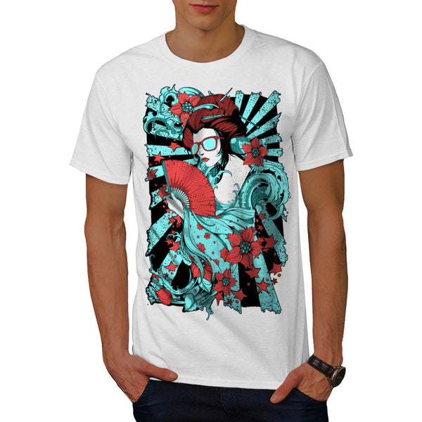 Geisha Doll Lady Asia Mens T-Shirt