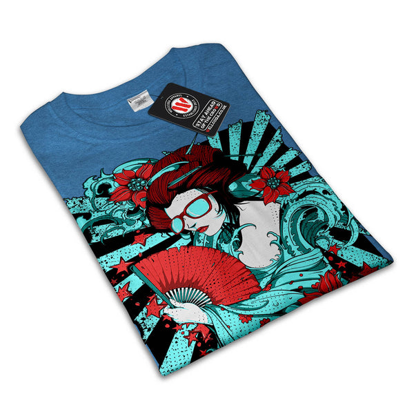 Geisha Doll Lady Asia Womens T-Shirt